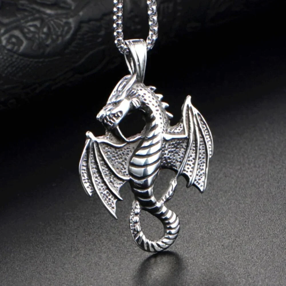 Fashion Flying Dragon Necklace for Men, BL55590014